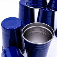 Beerpong Cups Stainless Steel BLUE